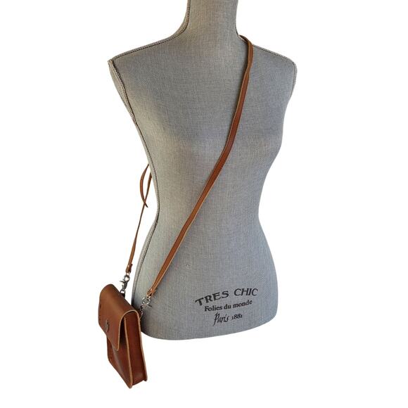 Most Wanted USA Cactus Mini Crossbody Bag Brown Leather Festival NEW - Picture 9 of 10